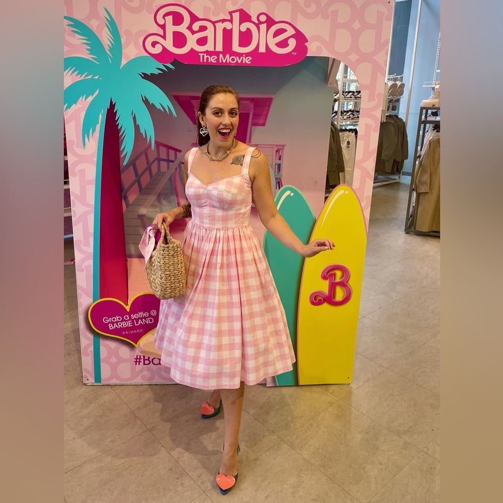 Bubblegum Pink Gingham Barbie Dress